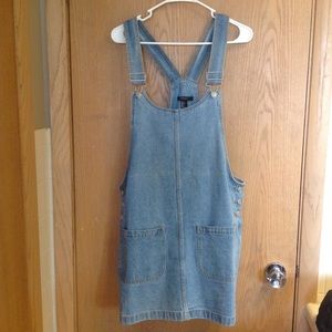 Denim overall dress
